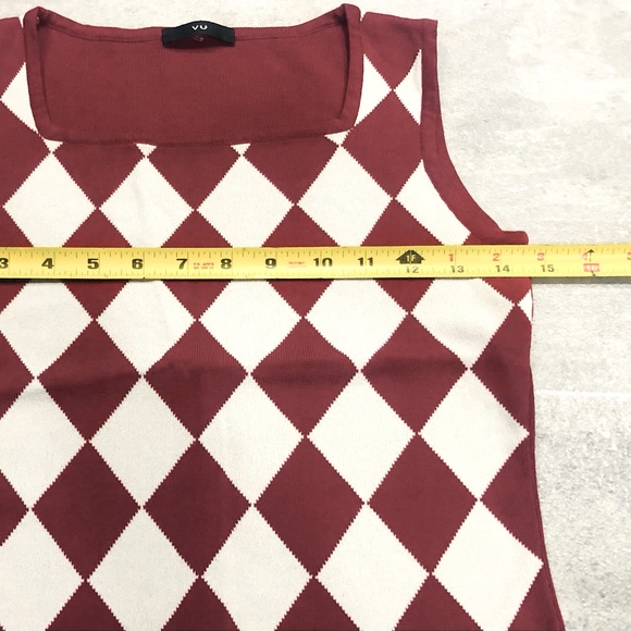 🔥VU🔥Gorgeous Argyle Sweater🔥Measurements in Photos🔥 - Picture 12 of 14